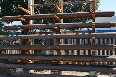 TimkenSteel bars await the production process at Bryant Racing’s facility in Anaheim, Calif.
